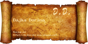 Dajka Dorina névjegykártya